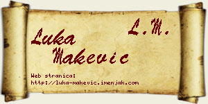 Luka Makević vizit kartica